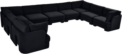 Hammond - Velvet Performance Fabric Upholstered 9 Piece Sectional