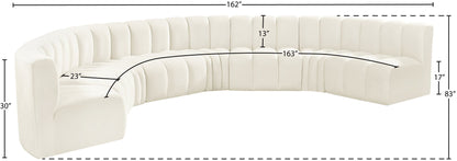 Arc - Velvet 8 Piece U-Shaped Modular Sofa
