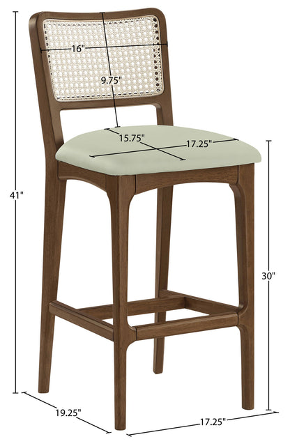 Atrium - Upholstered Bar Stool (Set of 2) - Brushed Brown Frame