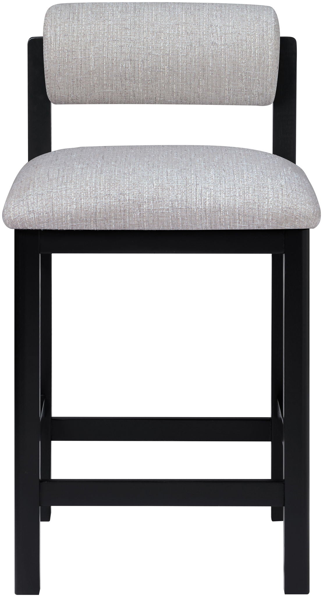 Roundhill - Fabric Counter Stool - Black Frame