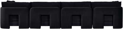 Hammond - Velvet Performance Fabric Upholstered 4 Piece Sofa