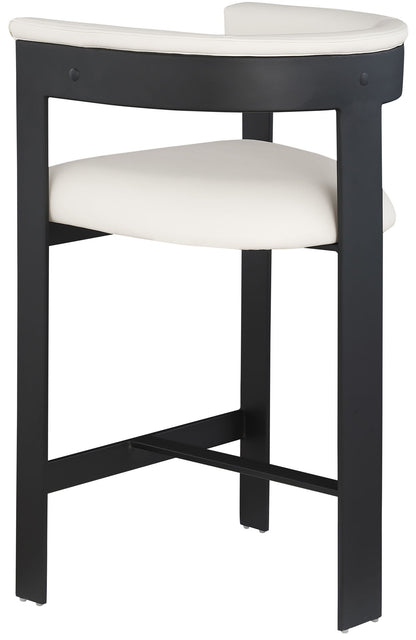 Romeo - Faux Leather Counter Stool With Black Base (Set of 2)