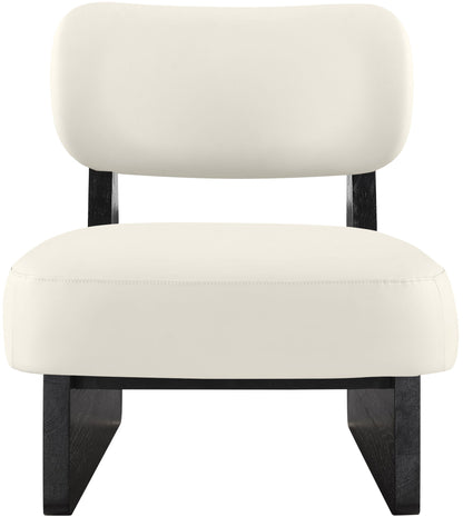 Vetra - Vegan Leather Upholstered Accent Chair With Black Base