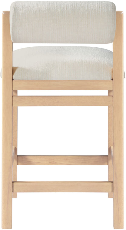 Roundhill - Fabric Counter Stool - Natural Frame