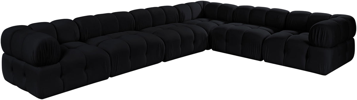 Orin - L-Shaped Velvet 6 Piece Modular Sectional