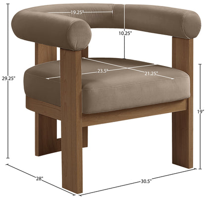 Arienzo - Performance Fabric Upholstered Accent Chair - Walnut Base
