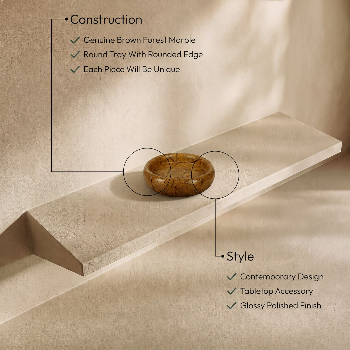 Orelia - Genuine Marble Tray