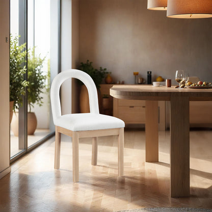 Conrad - Linen Dining Chair With Natural Legs