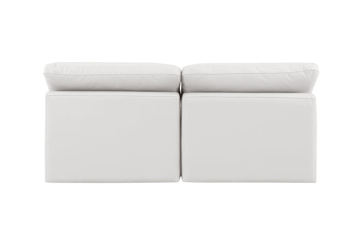 Indulge - Faux Leather 2 Seat Modular Armless Sofa