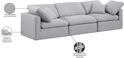 Indulge - Linen 3 Seat Modular Sofa