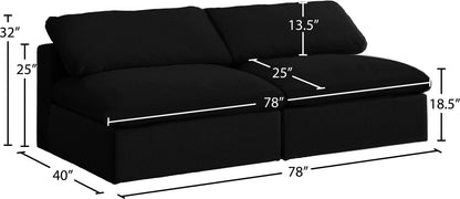 Serene - Modular Armless 2 Seat Sofa