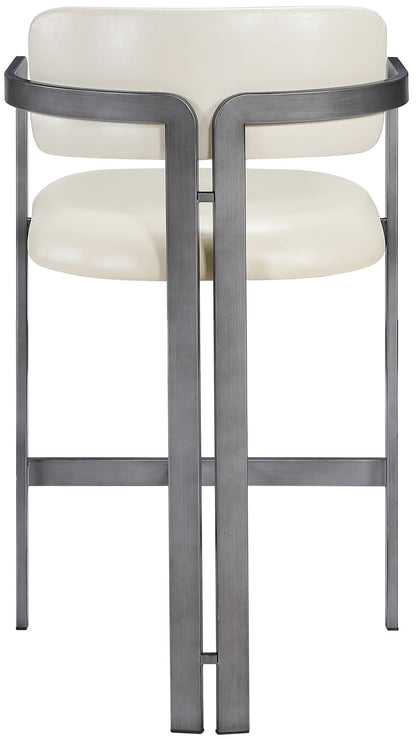 Aurum - Vegan Leather Upholstered Counter Stool With Gray Base