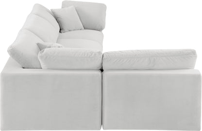 Comfy - 4 Piece Velvet Modular Armless Sectional