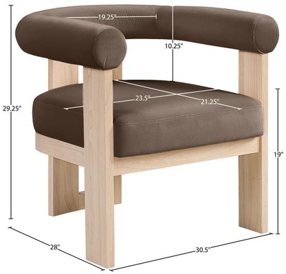 Arienzo - Performance Fabric Upholstered Accent Chair - Natural Base