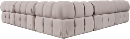 Orin - Velvet Fabric 5 Piece Modular Sectional