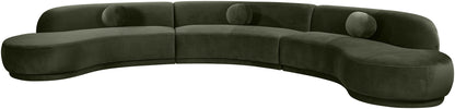 Avra - 177.5" Velvet Performance Fabric Upholstered Sectional