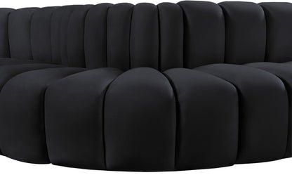 Arc - Velvet 6 Piece Curved Modular Sofa