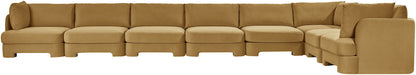 Hammond - Velvet Performance Fabric Upholstered 8 Piece L-Shaped Sectional