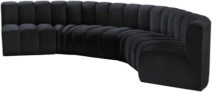 Arc - Velvet 6 Piece U-Shaped Modular Sofa