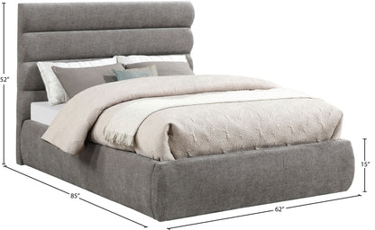 Adam - Chenille Fabric Bed With 52" Headboard
