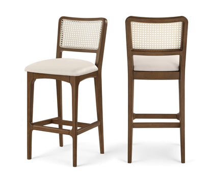 Atrium - Upholstered Bar Stool (Set of 2) - Brushed Brown Frame