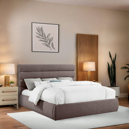 Adam - Linen Fabric Bed With 52" Headboard