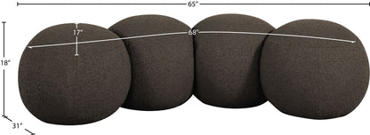 Apollo - Boucle Fabric Bench