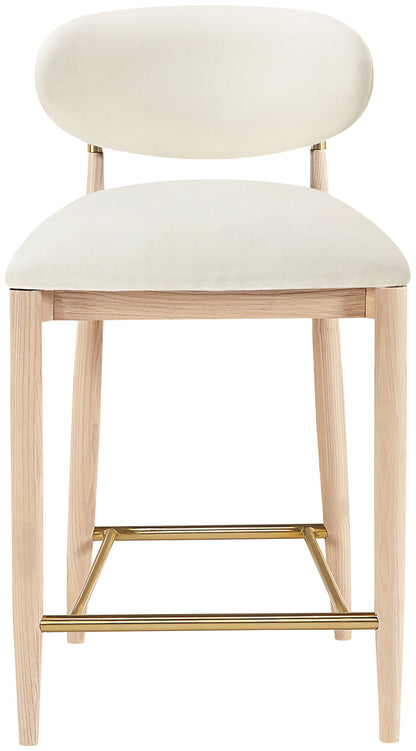 Riccio - Stool - Natural And Gold Frame