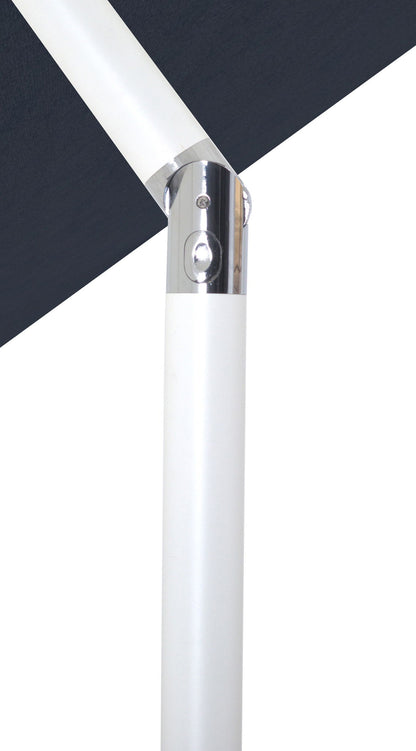 Fiji - Aluminum Patio Umbrella With Round Teak And White Base
