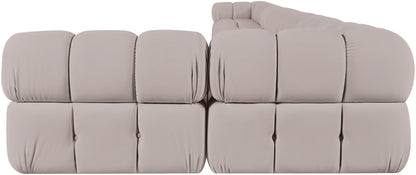 Orin - Velvet Performance Fabric Upholstered 8 Piece L-Shaped Sectional