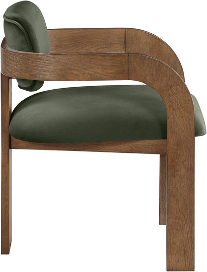Cedra - Velvet Performance Fabric Upholstered Dining Chair (Set of 2) - Brown Frame