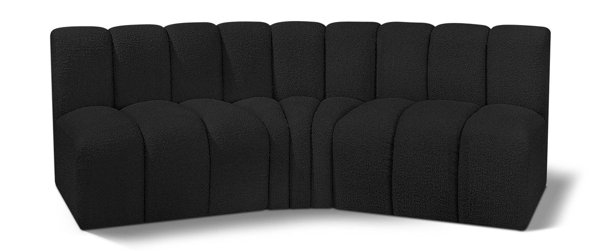 Arc - Boucle Fabric 3 Piece Modular Corner Sofa