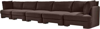 Hammond - Velvet Performance Fabric Upholstered 5 Piece Sofa