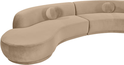 Avra - 189" Velvet Performance Fabric Upholstered Sectional