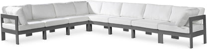 Nizuc - Outdoor Patio 8 Piece Modular Sectional With Gray Frame