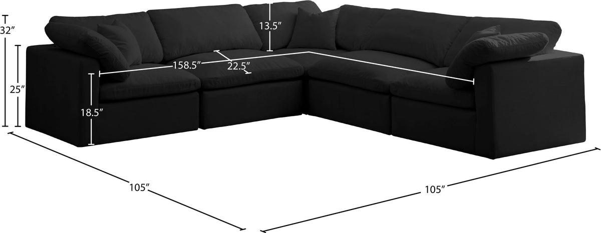 Plush - 5 Piece Modular Sectional