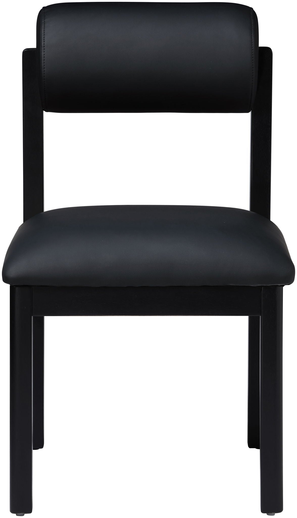 Roundhill - Faux Leather Dining Chair (Set of 2) - Black Frame