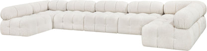 Ames - 7 Piece Boucle Fabric Modular Sectional