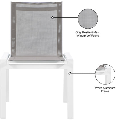 Nizuc - Outdoor Patio Dining Chair With White Frame (Set of 2)