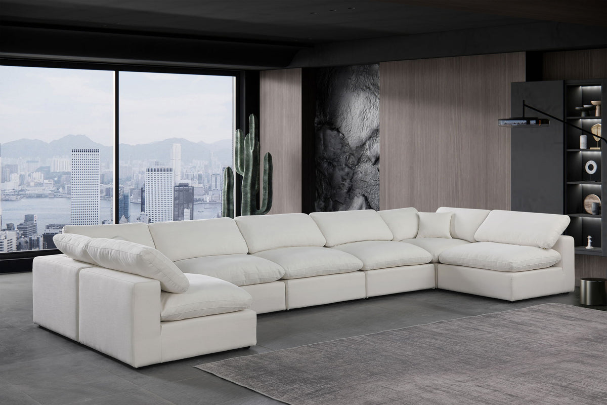 Comfy - 7 Piece Linen Modular Armless Sectional