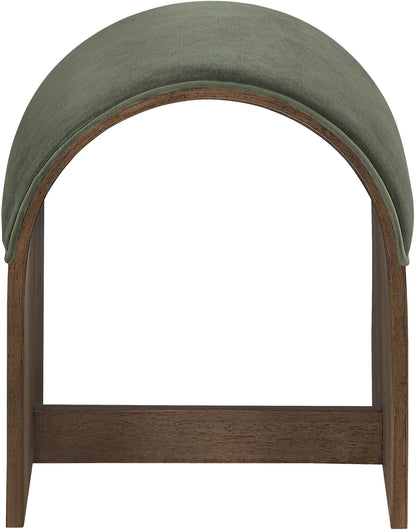 Sable - Velvet Performance Fabric Upholstered Bench