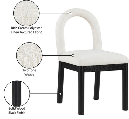 Conrad - Linen Dining Chair With Black Legs
