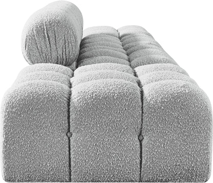 Ames - 4 Piece Boucle Upholstered Modular Sofa With 2 Backless Seats
