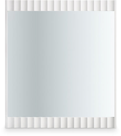 Modernist - Mirror With Stainless Steel Base - White