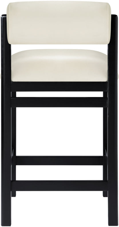 Roundhill - Faux Leather Counter Stool - Black Frame