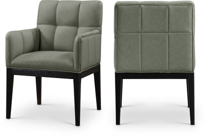 Adrian - Dining Arm Chair (Set of 2) - Black Legs