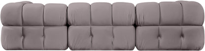 Orin - Velvet Performance Fabric Upholstered 3 Piece Modular Sofa