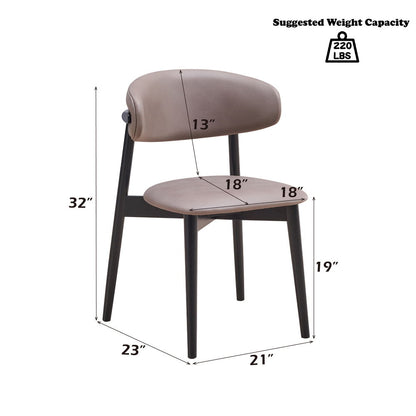 Lanae - Side Chair (Set of 2) - Coffee Polish Microfiber & Black