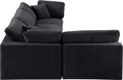 Comfy - 4 Piece Velvet Modular Armless Sectional