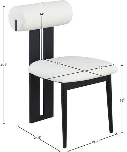 Dario - Faux Leather Dining Chair With Black Frame (Set of 2)